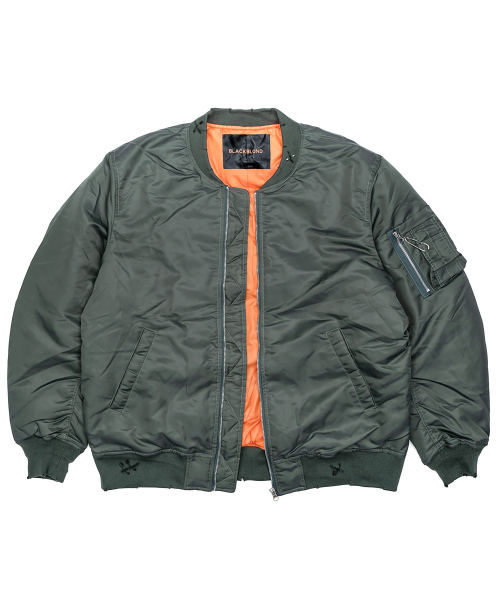 Бомбер MA-1 с рваным лого-спреем (Khaki)