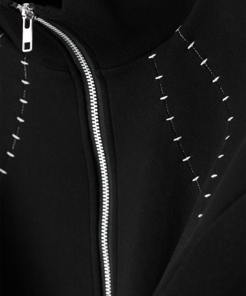 Embroidered Track Jacket - Black