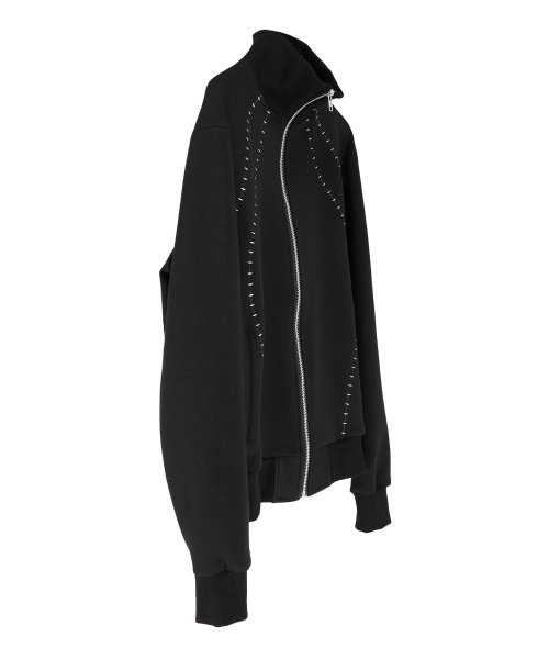 Embroidered Track Jacket - Black