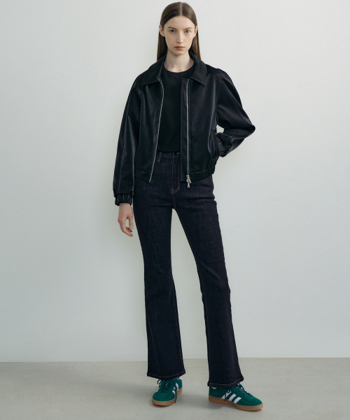 LEATHER BLOUSON_2COLOR