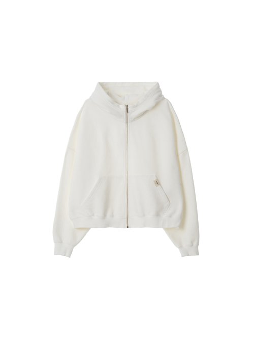 MUSINSA | GLOWNY G CLASSIC WASHED BOXY ZIP UP (WHITE)