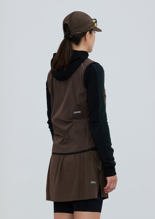 WOMENS AIR BLADE GILET (ATHLETIC) MILD BROWN