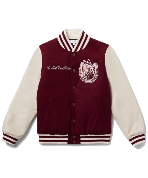 (U) Бейсбольная куртка HORSE SHOE CARDINAL VARSITY BURGUNDY/ BONE