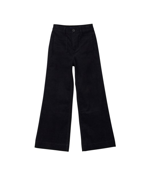 Corduroy Wide Pants_ Black