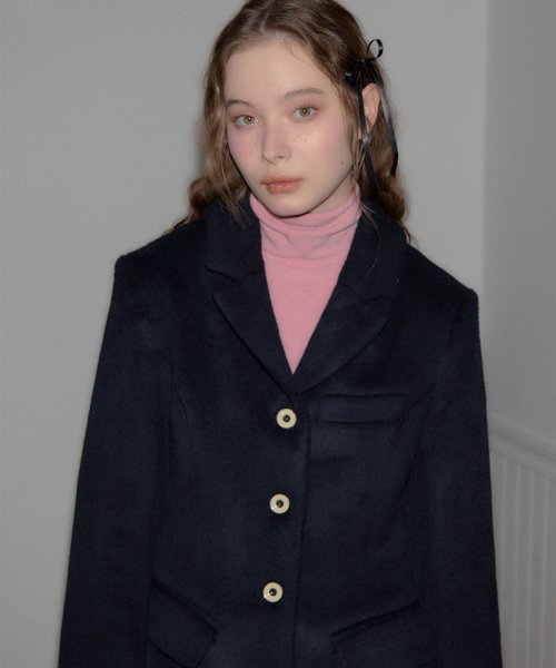 Hourglass Long Coat_ Navy
