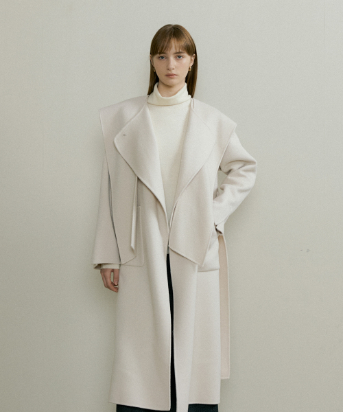 ROUND SHAWL LONG COAT