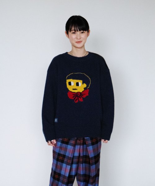 Вязаный свитер Bottari Man Face / Navy