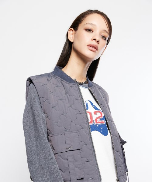 L7 QUILTING VEST(CHARCOAL)