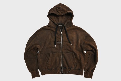 Худи на молнии 2way с митенками r07 Brown