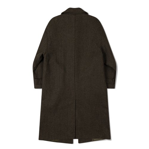 Шерстяное пальто-бальмакаан с переходами Khaki Brown