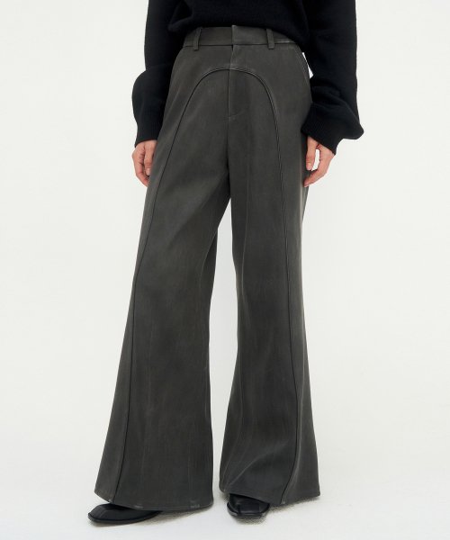 트리밍버드(TREEMINGBIRD) Suede Piping Classic Set-up Pants