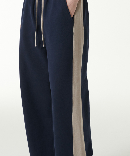 Женские спортивные брюки с лампасами [Navy/Greyish Beige]