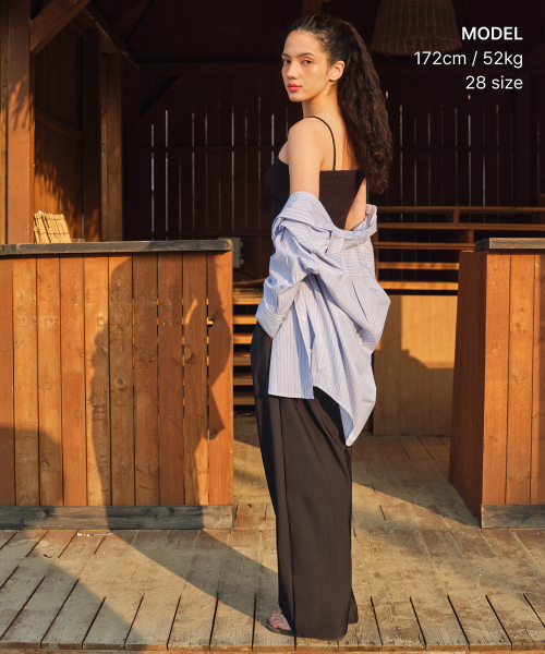WOMENS COOLING DEEP TUCK WIDE BANDING брюки чёрный