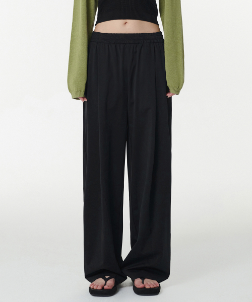 WOMENS COOLING DEEP TUCK WIDE BANDING брюки чёрный