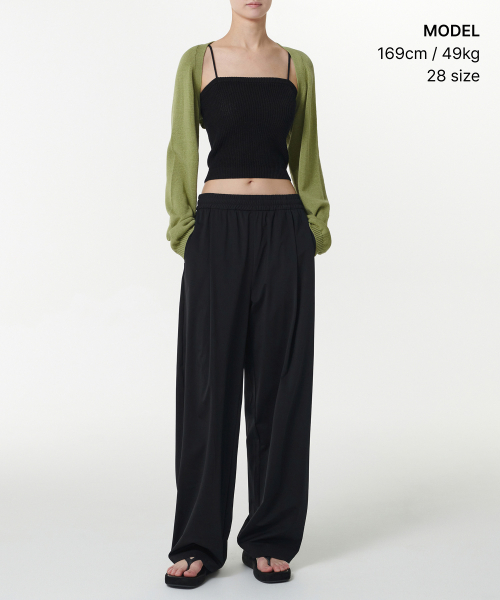 WOMENS COOLING DEEP TUCK WIDE BANDING брюки чёрный