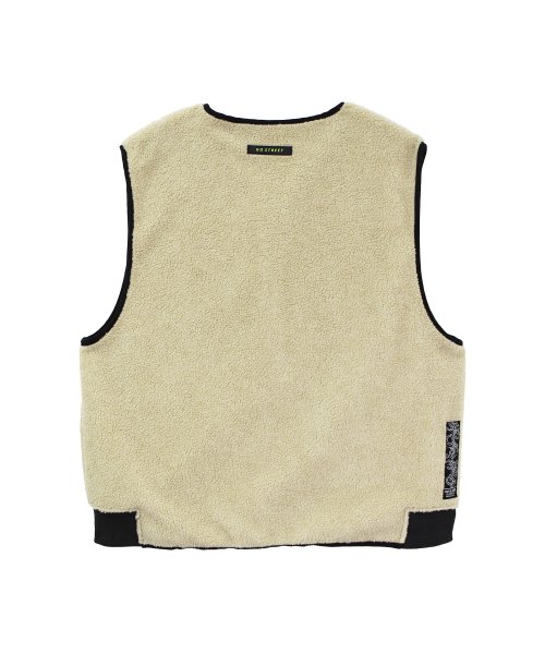 Двусторонний жилет из флиса шерпа Beige