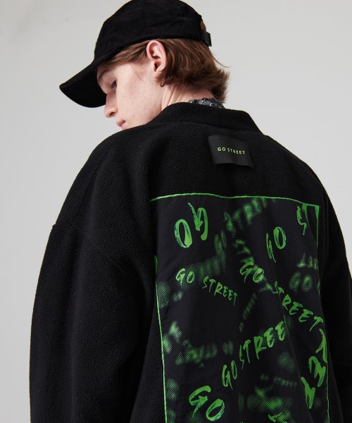 Флисовый кардиган semi overfit Black
