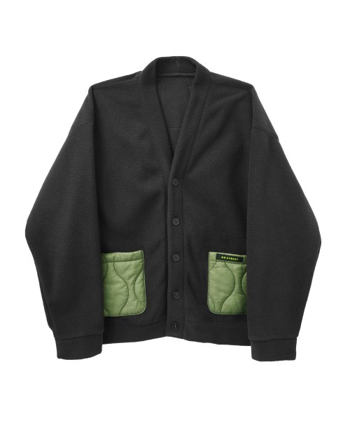 Флисовый кардиган semi overfit Black