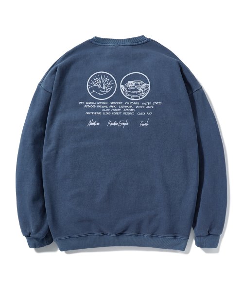 National Mountain пигментный свитшот Navy FMT755