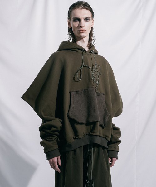 Квадратный плечевой худи Khaki