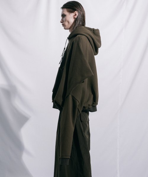 Квадратный плечевой худи Khaki