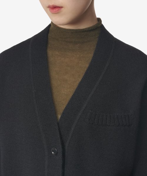 Кардиган с прорезными карманами Black WHKN0129A23KLFBLK