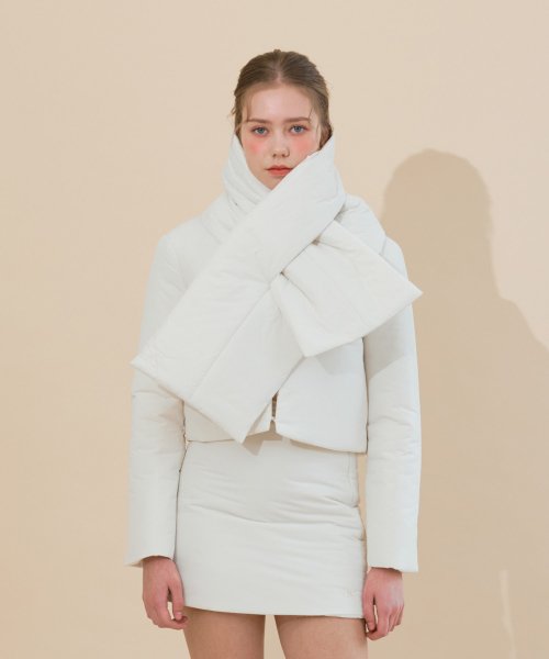 Куртка от пухового костюма с логотипом (WHITE)