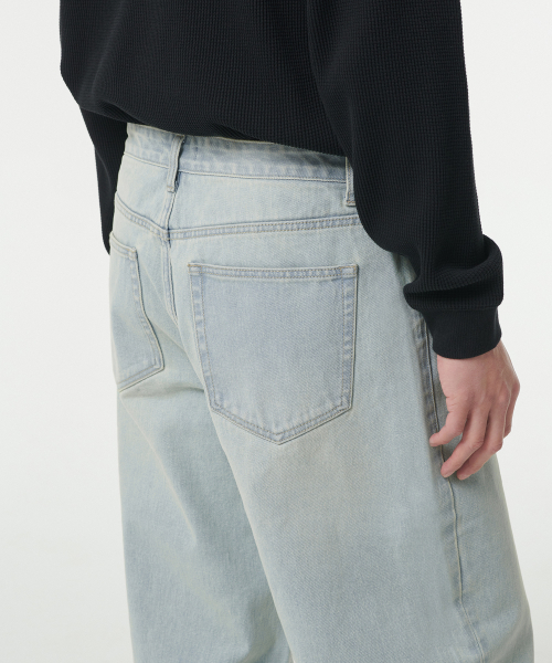 Extra Wide Denim Pants [Bleach] thumbnail 6