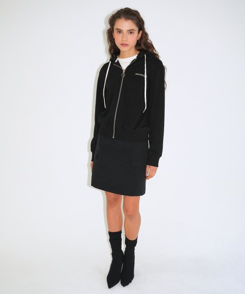 STANDARD FIT HOODY ZIP UP / BLACK (с начесом)