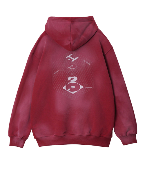 белый Air Brushed синий Print Hood_Red