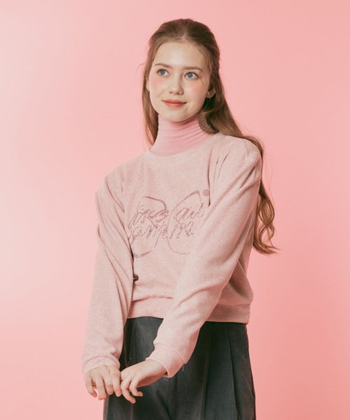 Вязаный джемпер из шерсти терри (Pink)