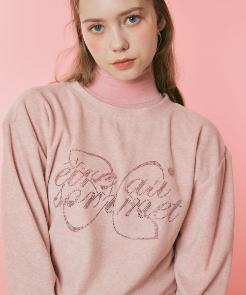 Вязаный джемпер из шерсти терри (Pink)