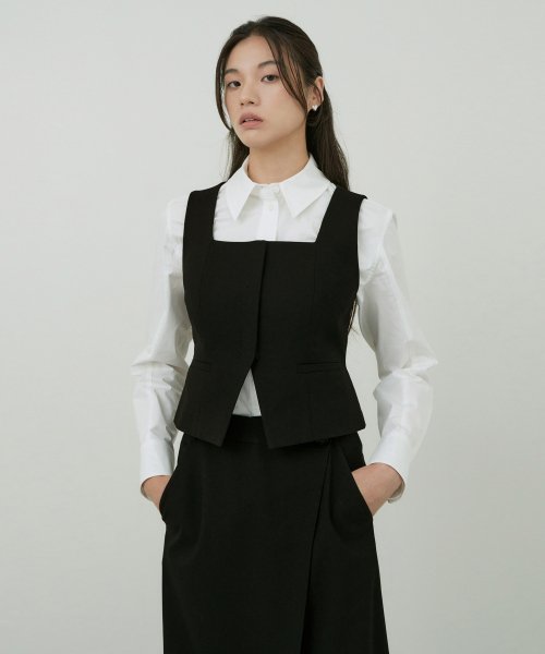 SQUARE шерсть VEST_2COLOR