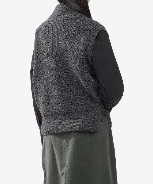 Жилет с шалевым воротником — Charcoal / WHKN0138A23KLFCHR