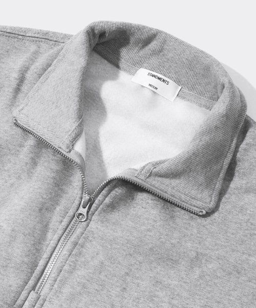 комфортные на половину молнии свитшот HEATHER GREY