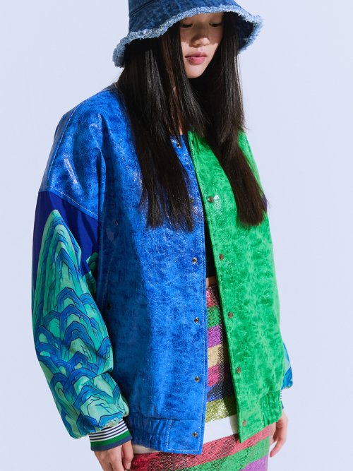 Университетская куртка Obongdo — Blue Green / FW / Y3SWJK02MLT