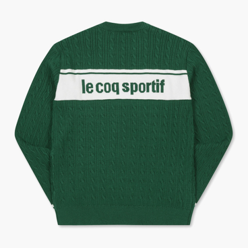 Унисекс свитер с косичкой cable knit pullover Green (QP123TST11)