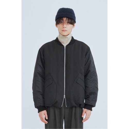 Patchwork Bomber Sleeve Jumper_RKUAW23616BKX