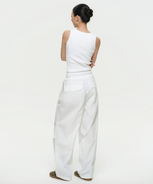 Women's Parachute Pants [White] thumbnail 5