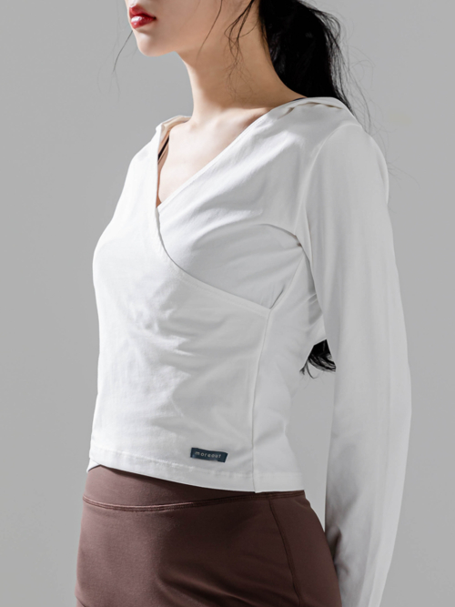 Женское худи с запахом для йоги Cotton Slim 3TT3342