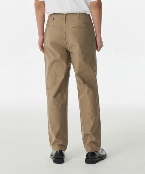 BACK SATIN TAPERED OFFICER брюки [SAND BEIGE]