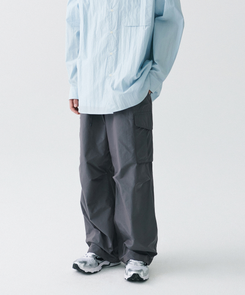 CITY LEISURE NP широкие BELTED CARGO брюки [GREY]