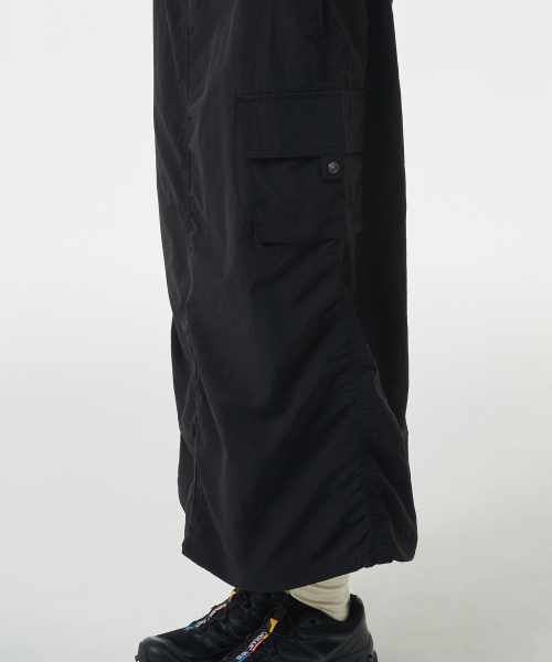 Womens Nylon Parachute Skirt [Black] thumbnail 6