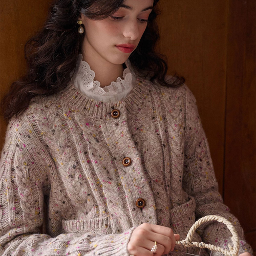 SR_Dot Yarn Wool кардиган