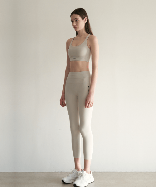 Фирменные легинсы с утяжкой 7/8 - Beige Sand