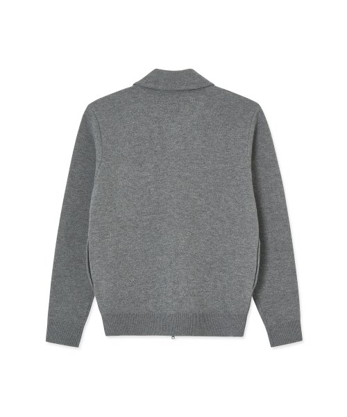 Вязаный короткий блузон_Grey