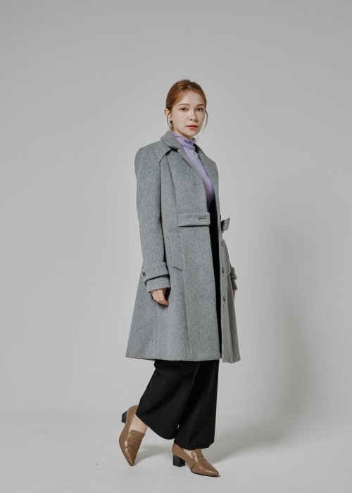 wool flared long пальто