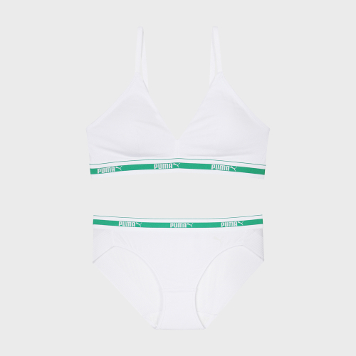 Женский базовый комплект из BCI хлопка (бралетт и трусики) White