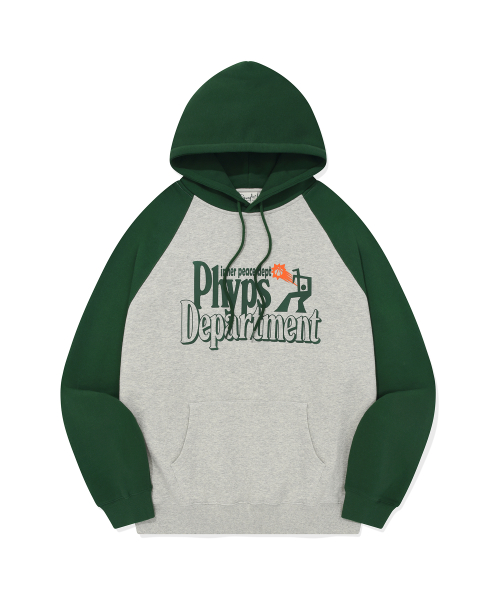 Реглан-худи Basketball Shoot - Grey/Dark Green