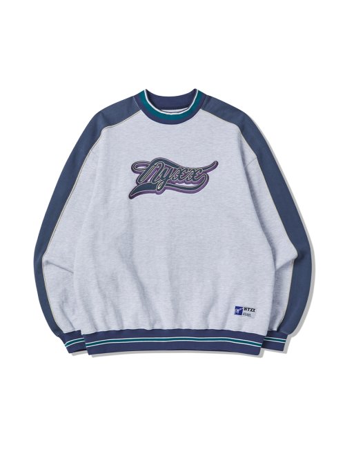 90s NYX BASEBALL свитшот HEATHER GRAY